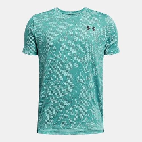Boys'  Under Armour  Tech™ Vent Geode Short Sleeve Radial Turquoise / Black YMD (54 - 59 in)