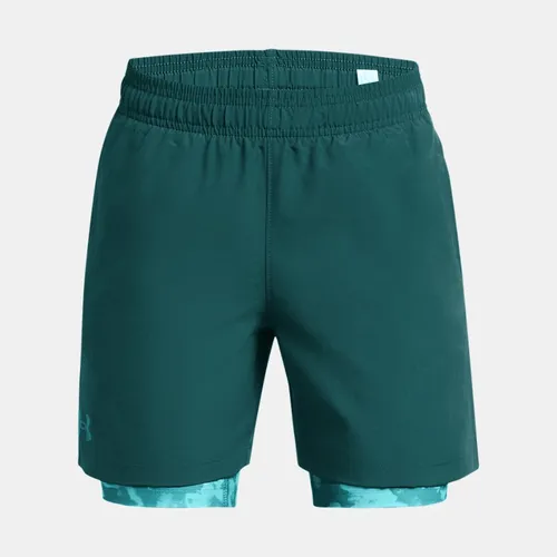 Boys'  Under Armour  Tech™ Woven 2-in-1 Shorts Hydro Teal / Circuit Teal / Circuit Teal YXL (63 - 67 in)