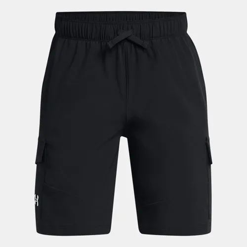 Boys'  Under Armour  Tech™ Woven Cargo Shorts Black / White YLG (59 - 63 in)