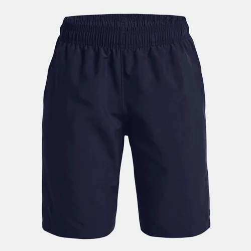 Boys'  Under Armour  Woven Graphic Shorts Midnight Navy / White YLG (59 - 63 in)
