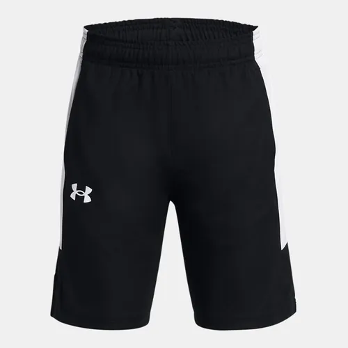 Boys'  Under Armour  Zone 7" Shorts Black / White YLG (59 - 63 in)