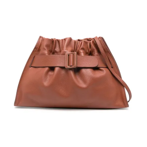 Boyy , Brown Leather Scrunchy Satchel Shoulder Bag ,Brown female, Sizes: ONE SIZE