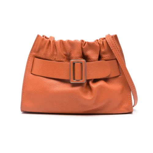 Boyy , Square Scrunchy Leather Crossbody Bag ,Brown female, Sizes: ONE SIZE