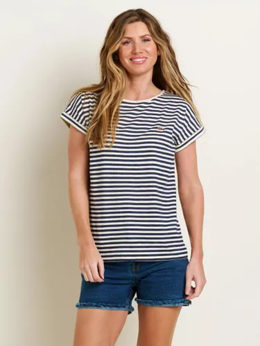 Brakeburn Parker Stripe T-Shirt, Navy - Navy - Female
