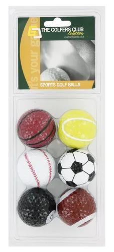 Brand Fusion Golfers Club Novelty 'Sports' Golf Balls (6)