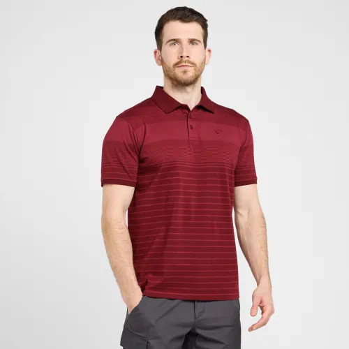Brasher Men's Striped Polo Shirt - Red, RED