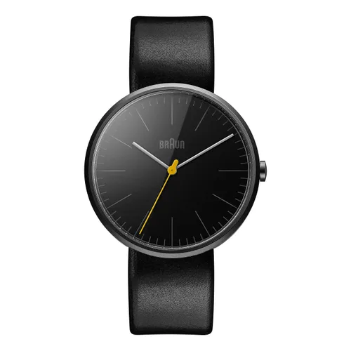 Braun Men's Quartz Watch with Black Dial Analogue Display
