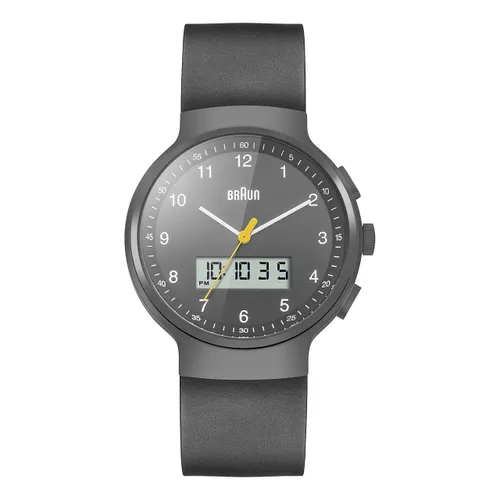 Braun Men's Quartz Watch with Grey Dial Analogue Digital