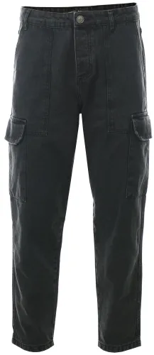 Brave Soul Charcoal Full Length Relaxed Fit Denim Cargo Jeans