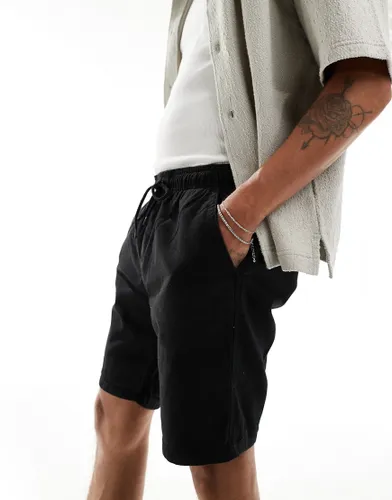 Brave Soul cotton chino short in black
