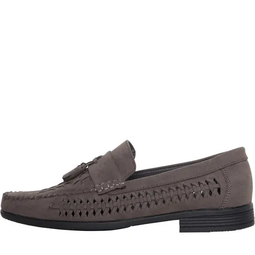 Brave Soul Mens Charles Woven Loafers Grey