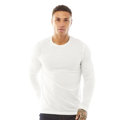 Brave Soul Mens Trial Long Sleeve Top White