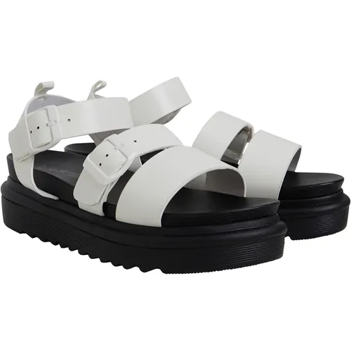 Brave Soul Womens Chunky Sandals White