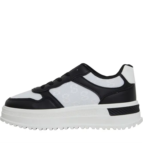 Brave Soul Womens Chunky Sole Trainers White/Black