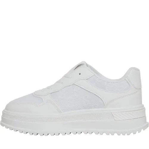 Brave Soul Womens Chunky Sole Trainers White Mono