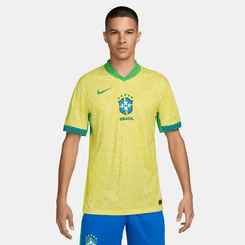 Brazil 2024 Stadium Home Men's Nike Dri-FIT Football Replica Shirt - Yellow - Polyester