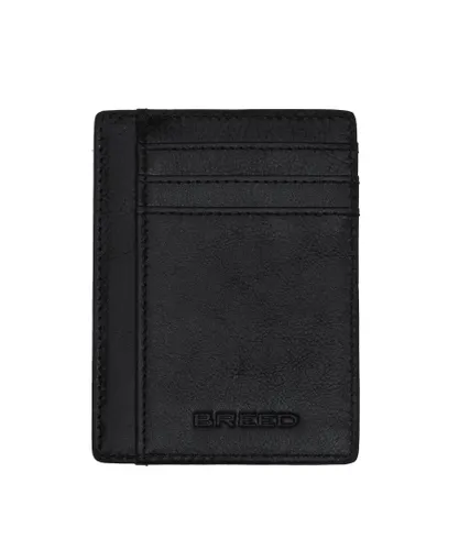 Breed Mens Chase Genuine Leather Front Pocket Wallet - Black - One Size