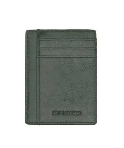 Breed Mens Chase Genuine Leather Front Pocket Wallet - Green - One Size