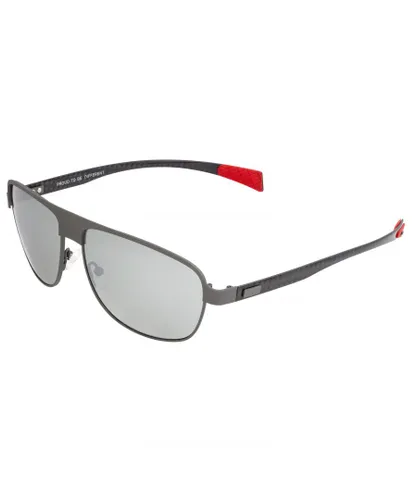 Breed Mens Hardwell Titanium and Carbon Fiber Polarized Sunglasses - Silver - One
