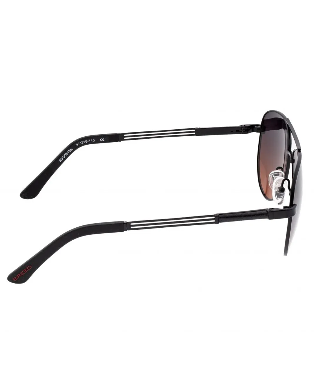 Breed Mens Leo Titanium Polarized Sunglasses - Brown - One
