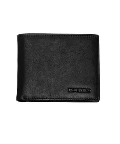 Breed Mens Locke Genuine Leather Bi-Fold Wallet - Black - One Size