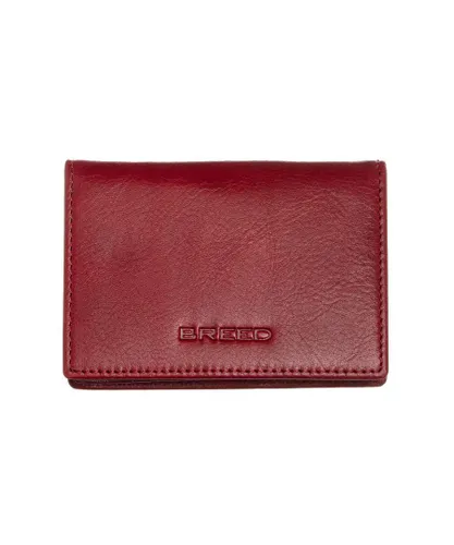 Breed Mens Porter Genuine Leather Bi-Fold Wallet - Maroon - One Size