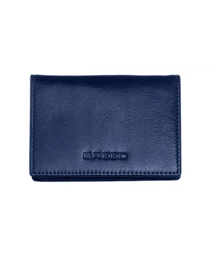 Breed Mens Porter Genuine Leather Bi-Fold Wallet - Navy - One Size