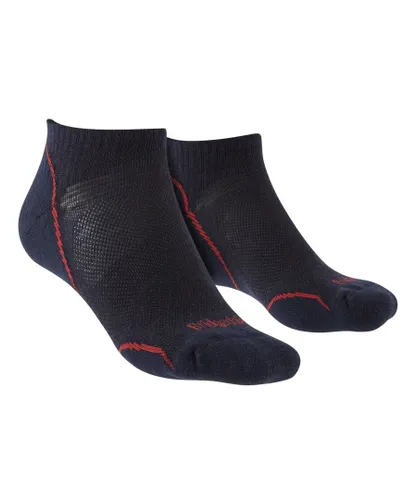 Bridgedale - Mens Hiking Merino Low Socks - Navy / Red Wool