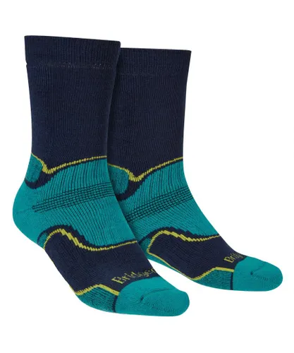 Bridgedale - Mens Hiking Midweight Merino Wool Socks - Petrol / Navy - Blue