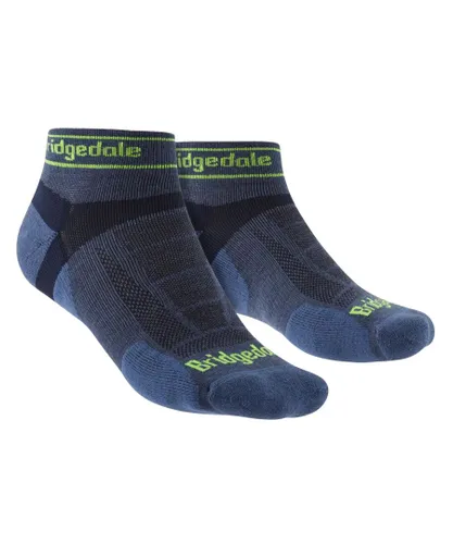 Bridgedale - Mens Running Ultralight Merino Low Socks - Blue Merino Wool