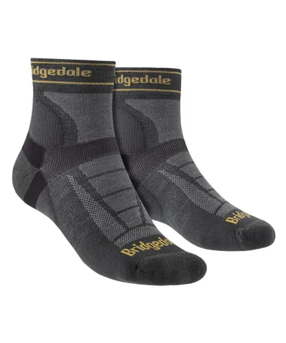Bridgedale - Mens Running Ultralight Merino Sport Socks - Gunmetal - Grey Merino Wool