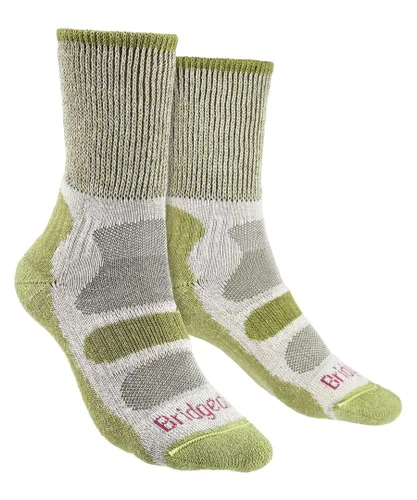 Bridgedale - Womens Hiking Lightweight Cotton Boot Socks -Spring Green
