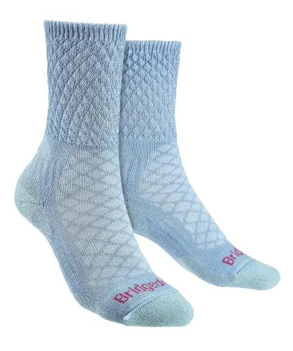 Bridgedale - Womens Hiking Lightweight Merino Socks - Powder Blue Merino Wool