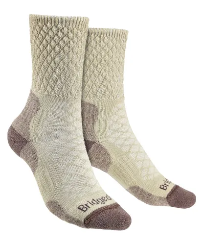 Bridgedale - Womens Hiking Lightweight Merino Socks - Sand - Beige Merino Wool