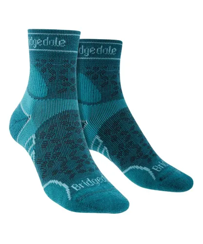 Bridgedale - Womens Lightweight Merino Socks - Teal - Turquoise Merino Wool