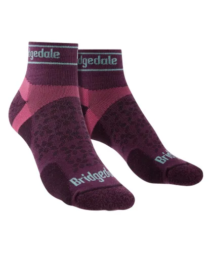 Bridgedale - Womens Sport Ultralight Merino Low Socks - Damson - Purple Merino Wool