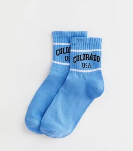Bright Blue Colorado Tube Socks New Look