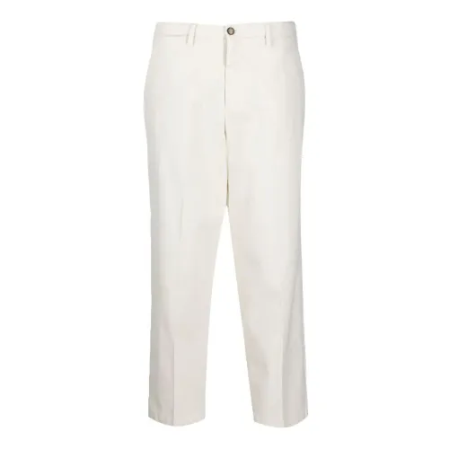 Briglia , Beige Cotton Blend Trousers ,Beige female, Sizes: