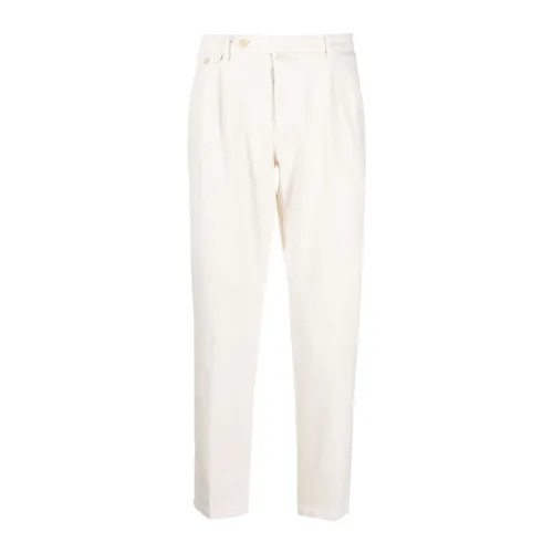 Briglia , Beige Trousers with Pleat Detailing ,Beige male, Sizes: