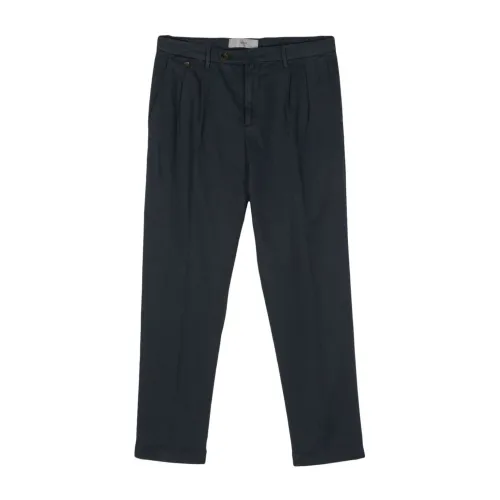 Briglia , Blue Trousers with Pleat Detailing ,Blue male, Sizes: