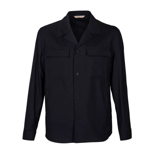 Briglia , Field Jacket in Virgin Wool ,Black male, Sizes: