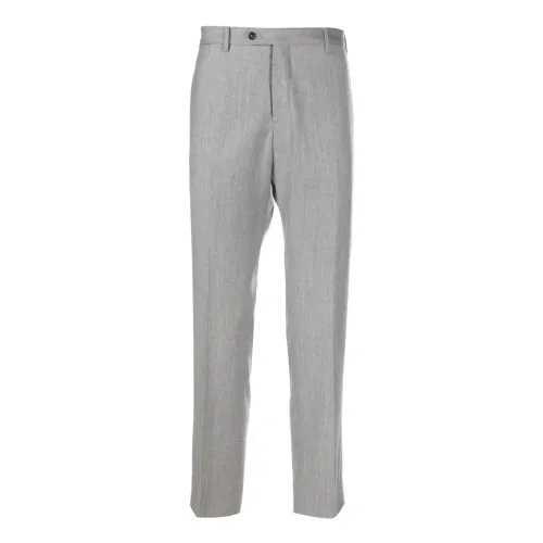 Briglia , Grey Wool-Cashmere Blend Trousers ,Gray male, Sizes:
