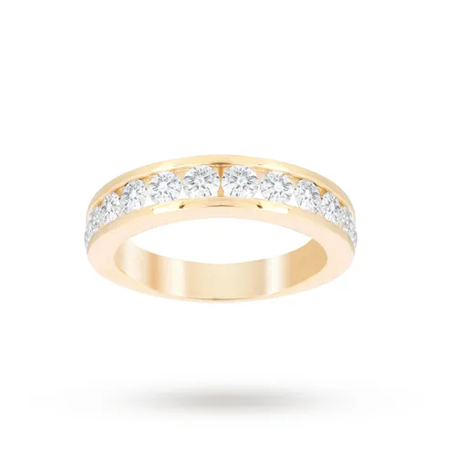 Brilliant Cut 1.00ct Channel Set Half Eternity Ring In 9ct Yellow Gold - Ring Size K