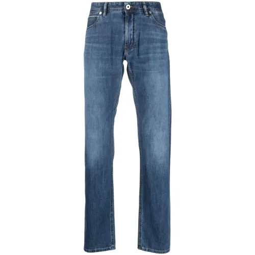 Brioni , Blue Straight Jeans Casual Style ,Blue male, Sizes: