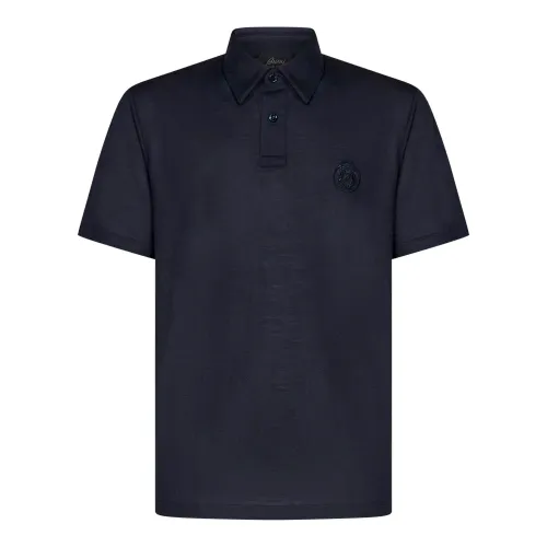 Brioni , Brioni T-shirts and Polos Blue ,Blue male, Sizes: