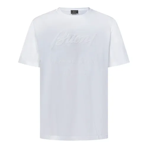 Brioni , Brioni T-shirts and Polos White ,White male, Sizes: