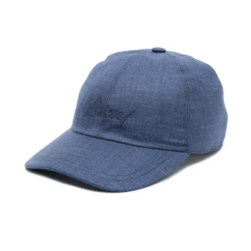 Brioni , logo-embroidered baseball cap blue ,Blue male, Sizes:
