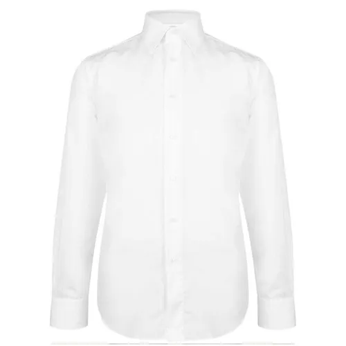 BRIONI Long Sleeve Twill Shirt - White