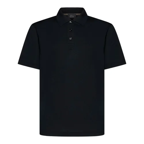 Brioni , Mens Clothing T-Shirts Polos Black Ss24 ,Black male, Sizes: