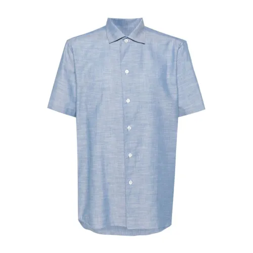 Brioni , Shirt regular ,Blue male, Sizes: